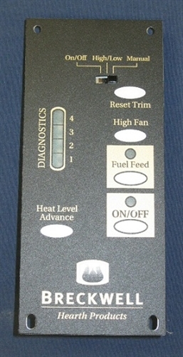 Breckwell stove button control panel